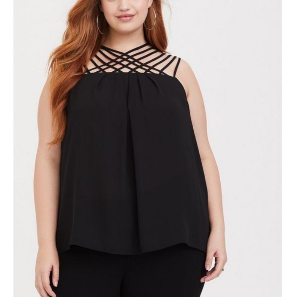 Torrid Georgette Strappy Neck Tank